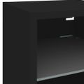 vidaXL TV nástenné skrinky s LED svetlami 2 ks čierne 30x28,5x30 cm
