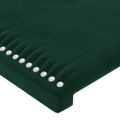 vidaXL Čelo postele s LED tmavozelené 90x5x78/88 cm zamat