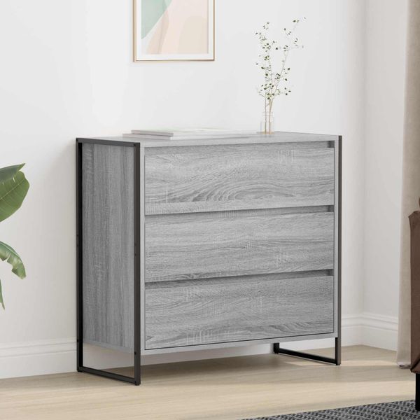 vidaXL Servírovacia skriňa so zásuvkou Sivý Sonoma 79 x 36 x 75.5 cm