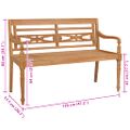 vidaXL Lavička Batavia 120 cm, tíkové drevo