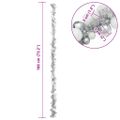 vidaXL Vianočný guľový girland Biela a strieborná 186 cm Polystyrén