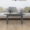 vidaXL Konferenčný stolík sivý 80x40x35 cm borovicový masív