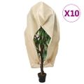 vidaXL Flísový kryt na rastliny so zipsom 10 ks 70 g/m² 3,14x2,5 m