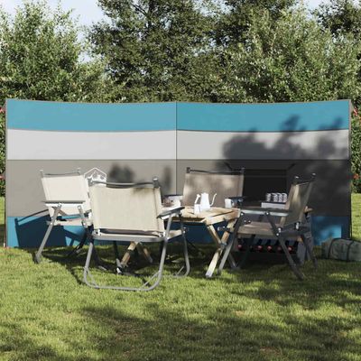 vidaXL Kempingový vetrolam modrý 340x130 cm vodeodolný