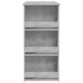 vidaXL Barový stôl s úložným regálom betónovo sivý 102x50x103,5 cm