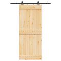 vidaXL Posuvné dvere NARVIK Prírodná a čierna 85 x 210 cm (152,5 cm)