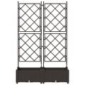 vidaXL Záhradný kvetináč 2 ks Hnedá 80 x 40 x 125,5 cm PP