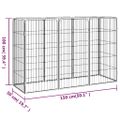 vidaXL Ohrádka pre psov 8 panelov čierna 50x100 cm práškovaná oceľ