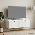 vidaXL Nástenná TV skrinka Biela 98 x 41 x 30 cm Kompozitné drevo
