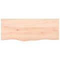vidaXL Nástenná polica 100x40x(2-6) cm neošetrený dubový masív