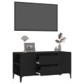 vidaXL TV skrinka čierna 102x44,5x50 cm spracované drevo