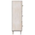 vidaXL Vysoký stolík Biela 40 x 33,5 x 110 cm Masívne mango drevo