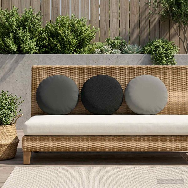 vidaXL Poťah na podložku 2 pcs HEERLEN Antracitová Ø 30 cm Polyester