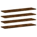 vidaXL Nástenné police 4 ks dymový dub 80x20x1,5 cm kompozitné drevo