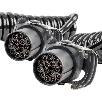 Spirálový kábel TIR 2x 15 PIN 5m 24V AMIO-04382