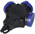 Zásuvka rozbočka 3x 230V (2P + Z /16A/230V AC), IP44 ORNO OR-AE-13209
