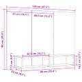 vidaXL Zostava TV skriniek 120 x 23,5 x 90 cm Staré drevo