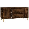vidaXL TV skrinka dymový dub 102x44,5x50 cm spracované drevo
