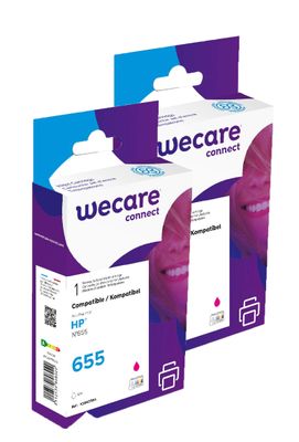 WECARE ARMOR sada ink kompatibilná s HP CZ111AE, 2x12ml, červená/magenta
