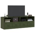 vidaXL TV skrinky 2 ks olivovo-zelené 67x39x44 cm oceľ
