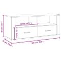 vidaXL TV skrinka biela 100x35x40 cm spracované drevo