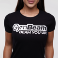 Dámske Tričko Beam Black - GymBeam, veľkosť M, veľkosť oblečenia M