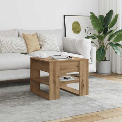 vidaXL Konferenčný stolík Artisan Dub 55,5x55x45 cm Upravené drevo