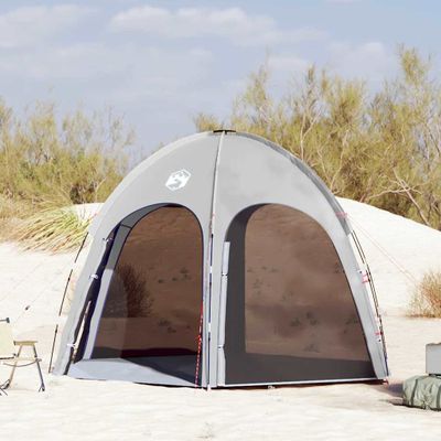 vidaXL Bazénový stan Sivá 366 x 305 x 231 cm Polyester a sklolaminát