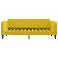 vidaXL Denná posteľ s matracom žltá 90x200 cm zamat