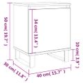 vidaXL Nočné skrinky 2 ks dymový dub 40x30x50 cm kompozitné drevo