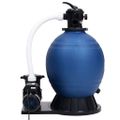 vidaXL Pieskový filter so 7-cestným ventilom a 1 000 W čerpadlom modro-čierny