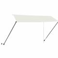 vidaXL Zaťahovacia markíza s LED 350x150 cm krémová