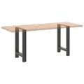 vidaXL Nohy k jedálenskému stolu, antracitové, 2 ks, 60 x (72-73) cm, oceľové