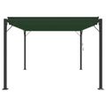 vidaXL Gazebo s lamelovou strechou 3 x 4 x 2,14 m Zelená