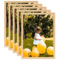 vidaXL Fotorámiky na stôl, koláž 5 ks, svetlý dub 21x29,7 cm