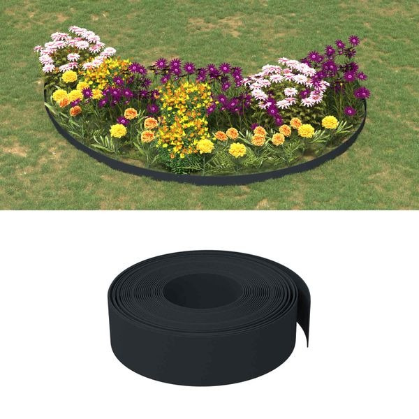 vidaXL Záhradné vidlice 25 m 15 cm PE Čierna