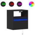vidaXL TV nástenné skrinky s LED svetlami 2 ks čierne 41x31x45 cm