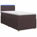vidaXL Posteľ boxspring s matracom Tmavohnedá 80 x 200 cm Látka