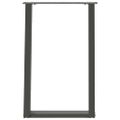 vidaXL Nohy k jedálenskému stolu v tvare U, 2 ks, antracitové, 60 x (72-73) cm, oceľ