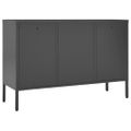 vidaXL Komoda antracitová 105x35x70 cm oceľ a tvrdené sklo