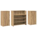 vidaXL Recepčný stôl dub artisan 200x50x103,5 cm kompozitné drevo