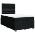vidaXL Boxspring posteľ s matracom čierna 120x190 cm látka
