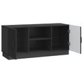 vidaXL TV skrinka 102 x 34,5 x 47 cm Čierna Kompozitné drevo