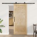 vidaXL Posuvné dvere ORKDAL 86 x 198,5 cm Borovicový masív Prírodná