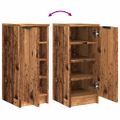 vidaXL Skrinka na topánky Old Wood 29,5x35x70 cm Engineered Wood
