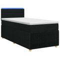 vidaXL Posteľ boxspring s matracom Čierna 90 x 200 cm Látka