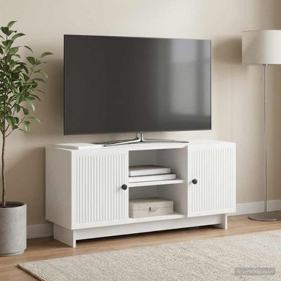 vidaXL TV skrinka 102 x 34,5 x 50 cm Biela Kompozitné drevo