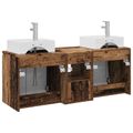 vidaXL Set kabinetov do kúpeľne 3 ks Staré drevo 49,5 x 41 x 62,5 cm