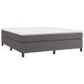 vidaXL Posteľný rám s boxspringom sivý 160x200 cm umelá koža