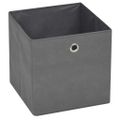vidaXL Úložné boxy, 10 ks, netkaná textília, 32x32x32 cm, sivé